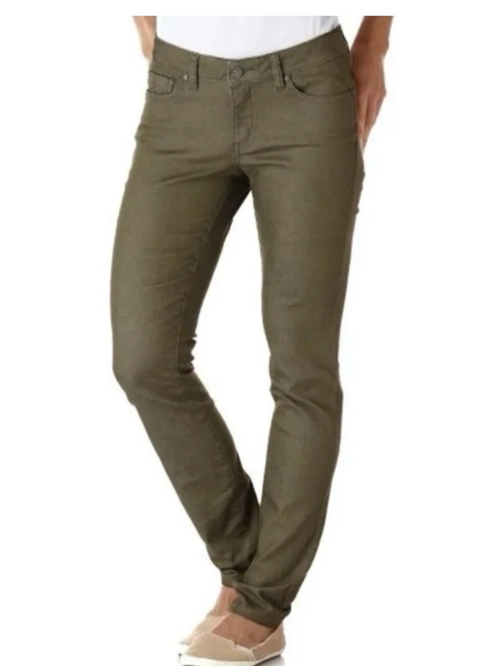 prAna Kayla Skinny Stretch Jeans-Olive Green-Size 4/27